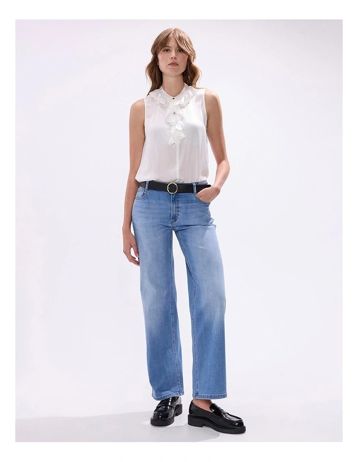 Maeve Frill Top in Ivory image 1