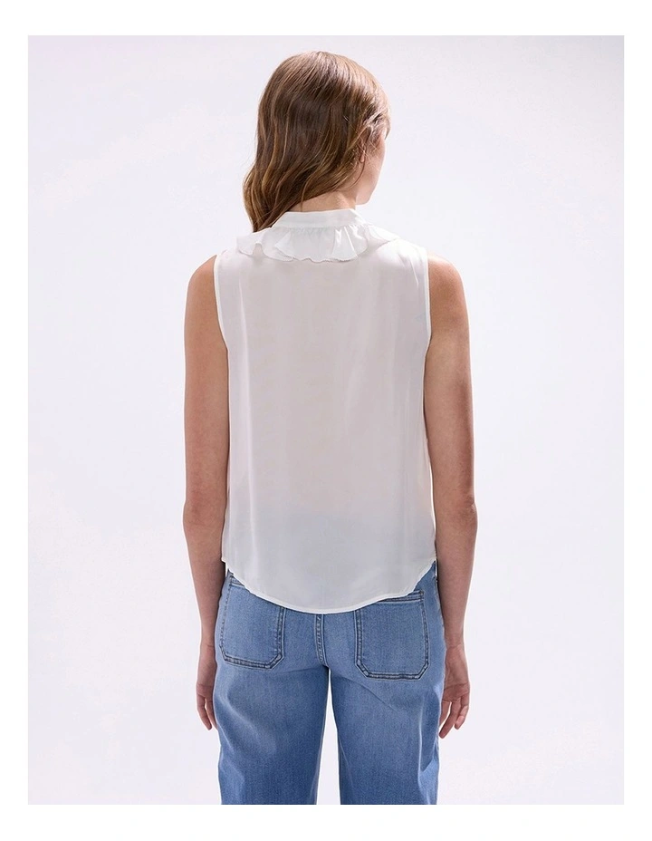 Maeve Frill Top in Ivory image 4