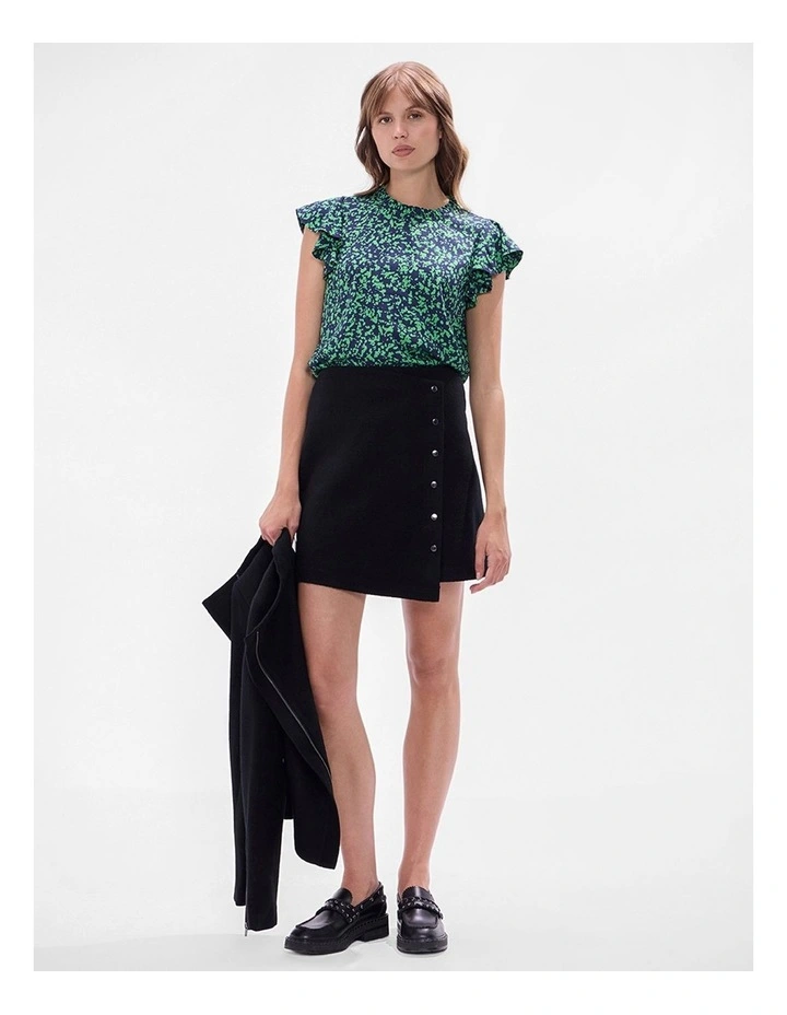 Treat Them Green Top in Green Multi image 2