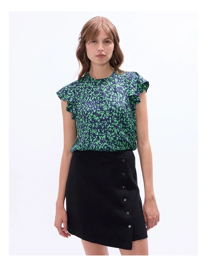 Treat Them Green Top in Green Multi image 2