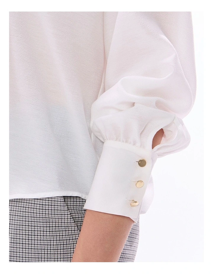 Twilight Pussy Bow Blouse in Ivory image 3