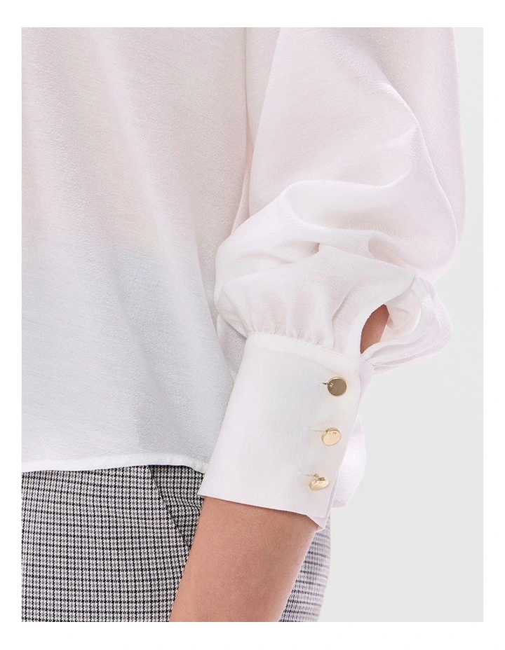 Twilight Pussy Bow Blouse in Ivory image 4