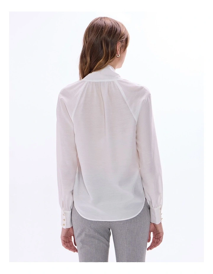 Twilight Pussy Bow Blouse in Ivory image 4