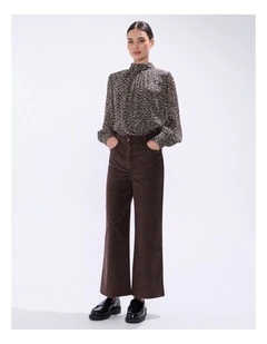 Wild About You Blouse in Brown Multi
