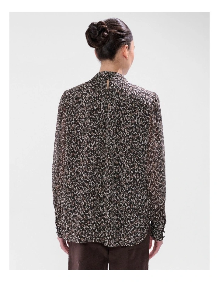 Wild About You Blouse in Brown Multi image 3