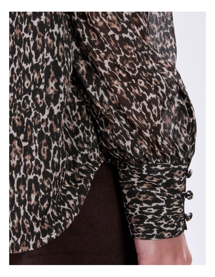 Wild About You Blouse in Brown Multi image 4