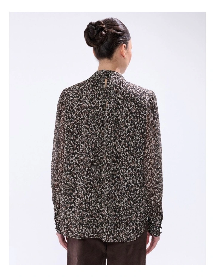 Wild About You Blouse in Brown Multi image 5