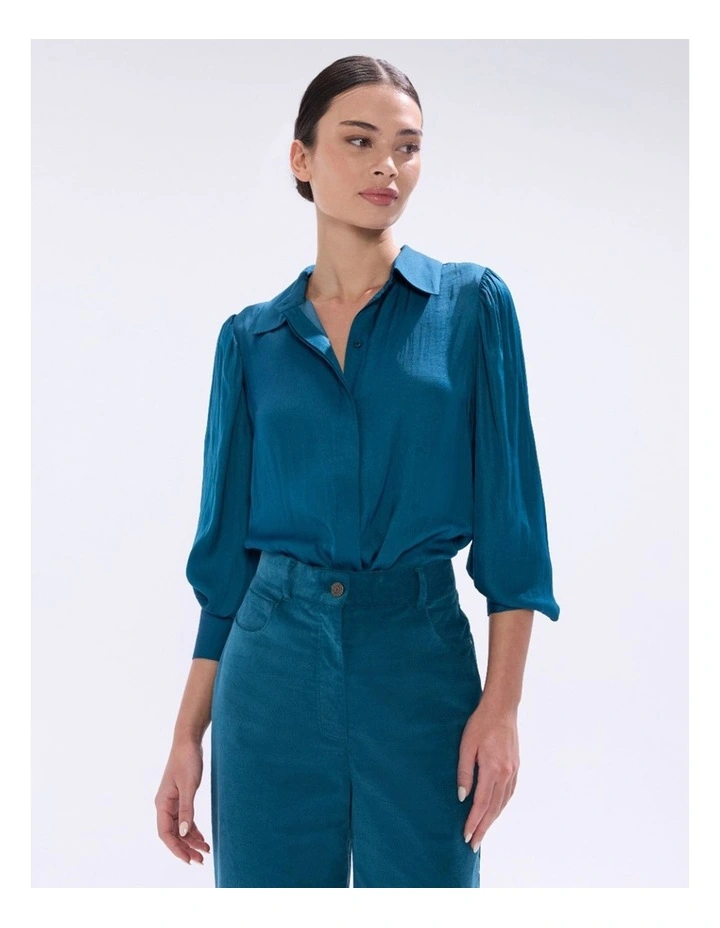 Karu Shirt in Teal image 2