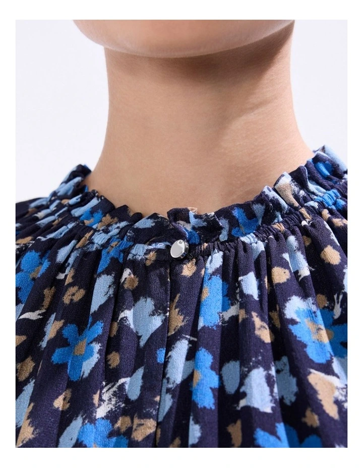 Chalk in The Clouds Blouse in Blue Multi image 3