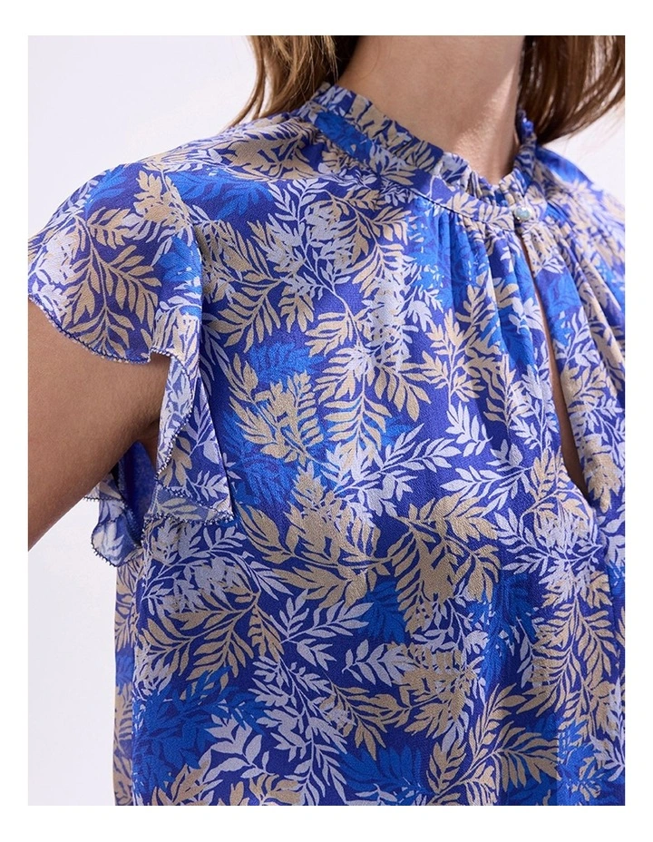 Be-Leaf It Or Not Top in Blue Multi image 2