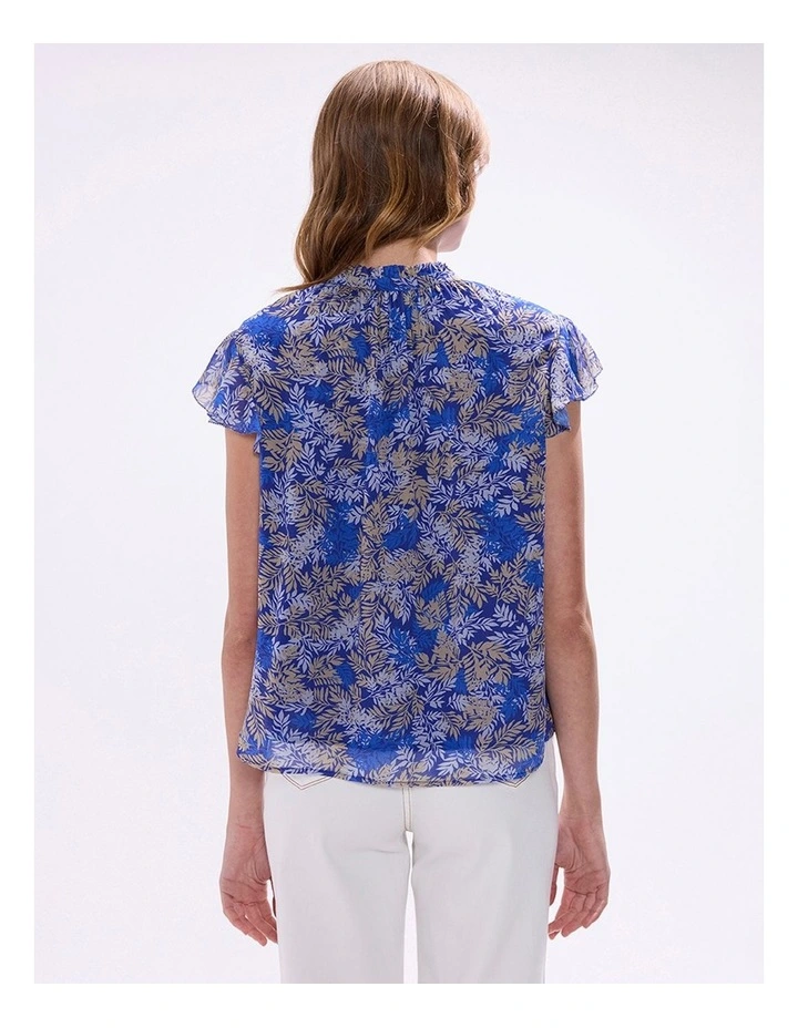 Be-Leaf It Or Not Top in Blue Multi image 4