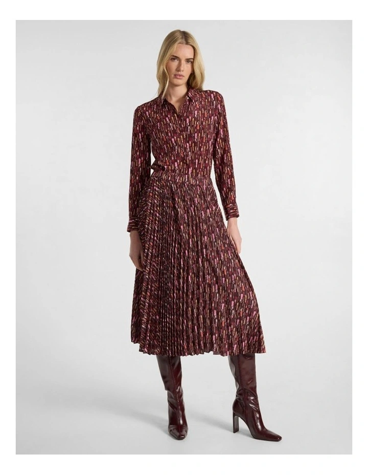 Our Lips Are Sealed Silk Shirt in Red Multi image 1