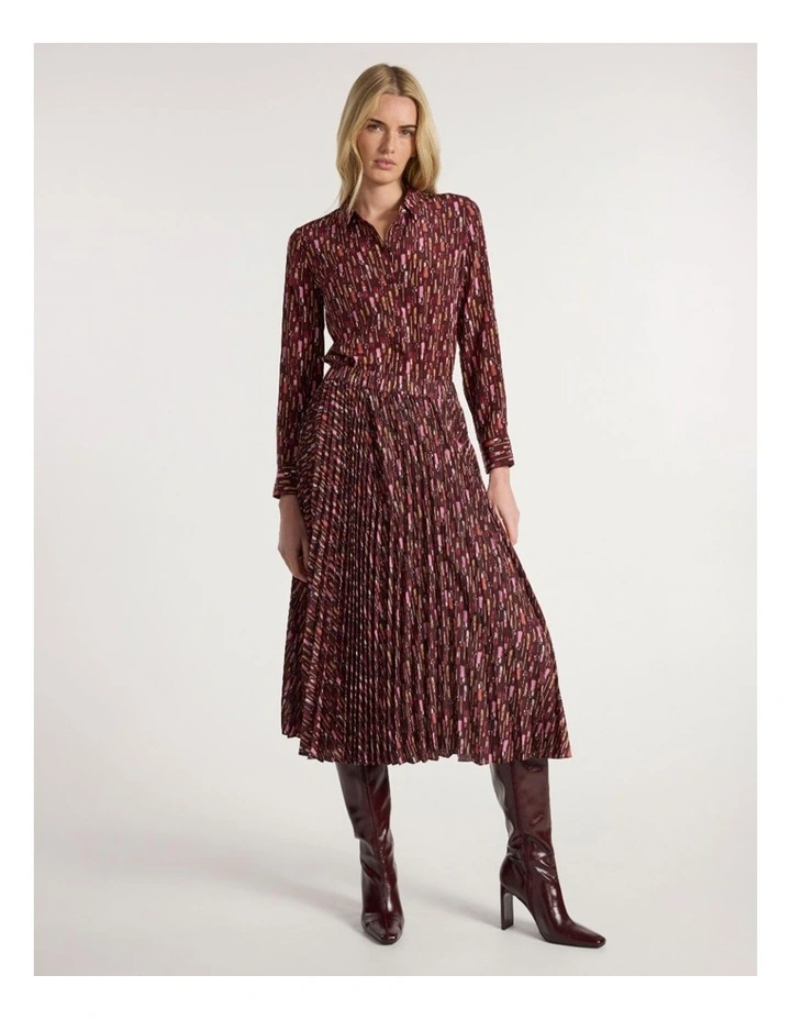 Our Lips Are Sealed Silk Shirt in Red Multi image 1