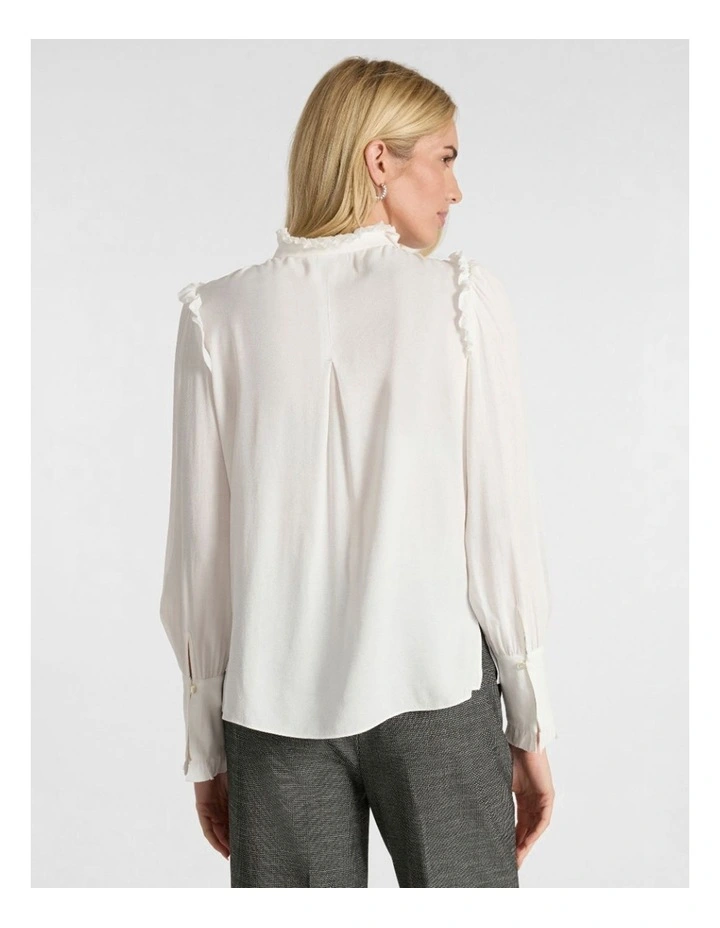 Teri Ruffle Blouse in Ivory image 3