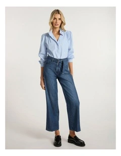 Marjorie Stripe Shirt in Blue Stripe