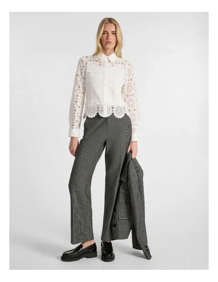 Juni Lace Shirt in White image 2