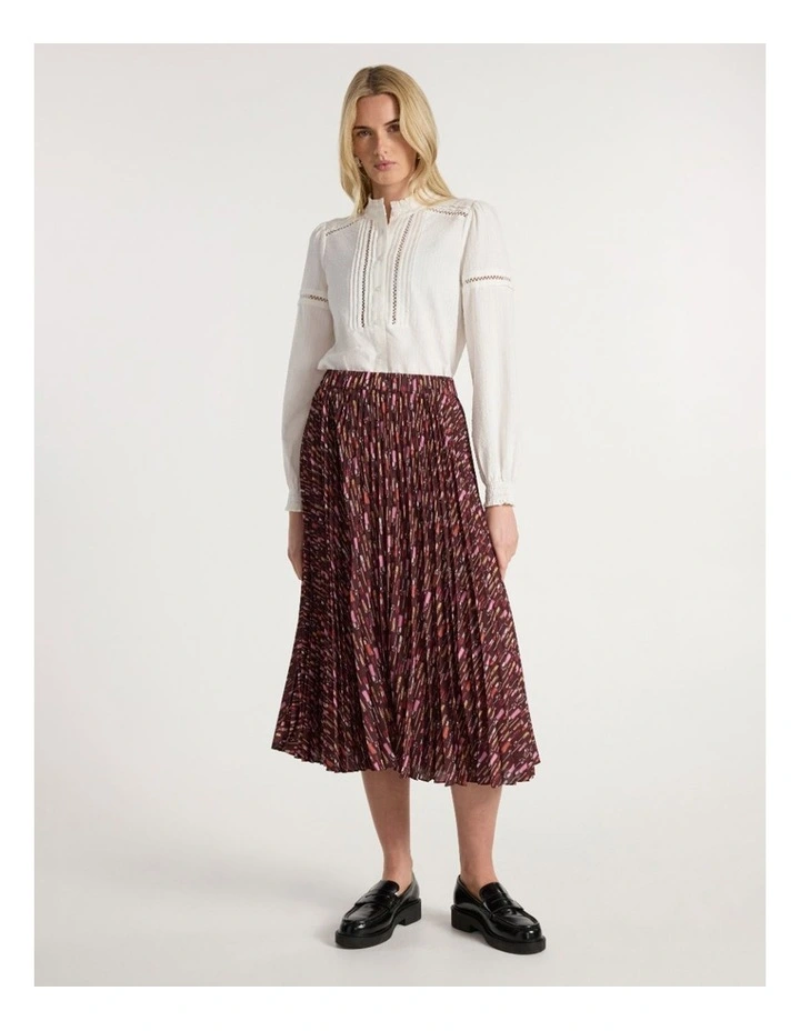 Lilian Long Sleeve Shirt in Ivory image 1