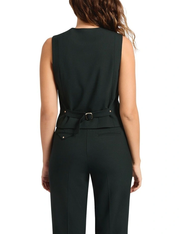Talk Talk Vest in Deep Pine image 2