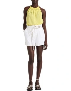 Head Over Peels Halter Top in Banana
