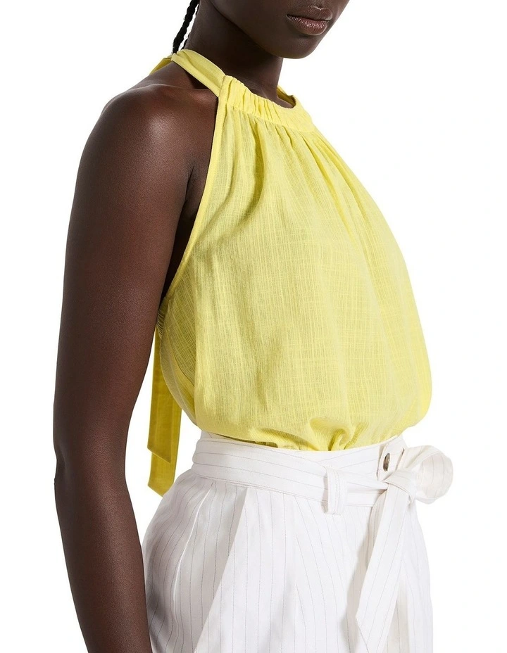 Head Over Peels Halter Top in Banana image 2