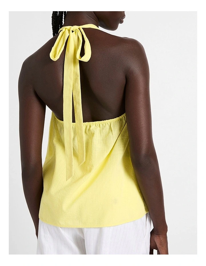Head Over Peels Halter Top in Banana image 3