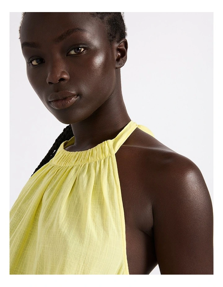Head Over Peels Halter Top in Banana image 4