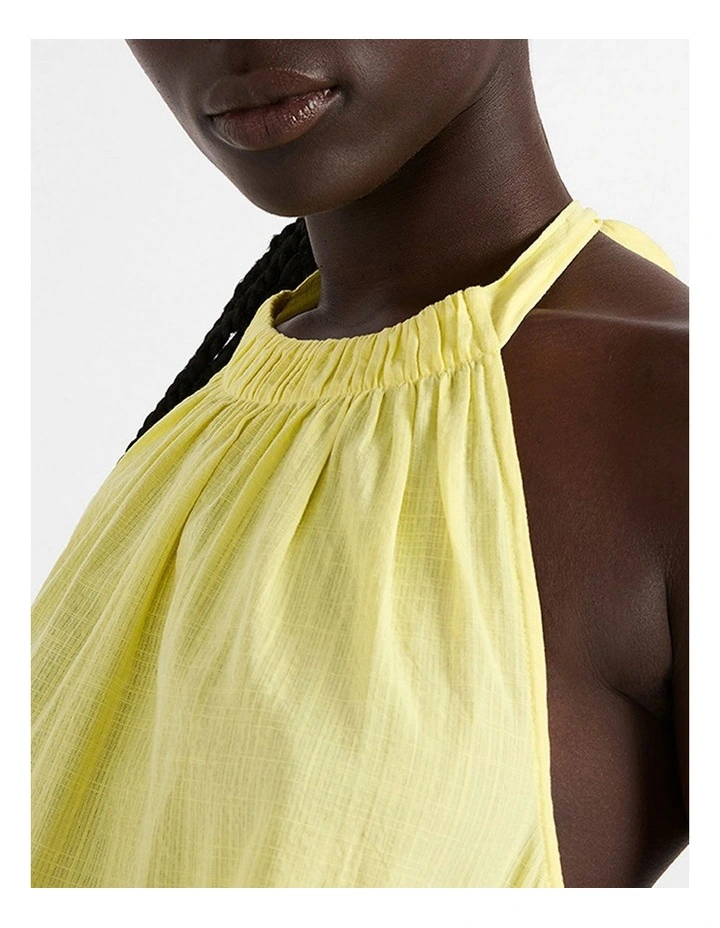 Head Over Peels Halter Top in Banana image 4