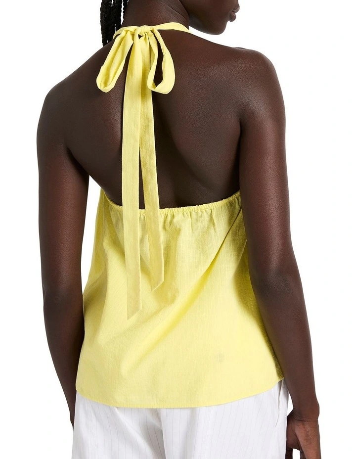 Head Over Peels Halter Top in Banana image 4