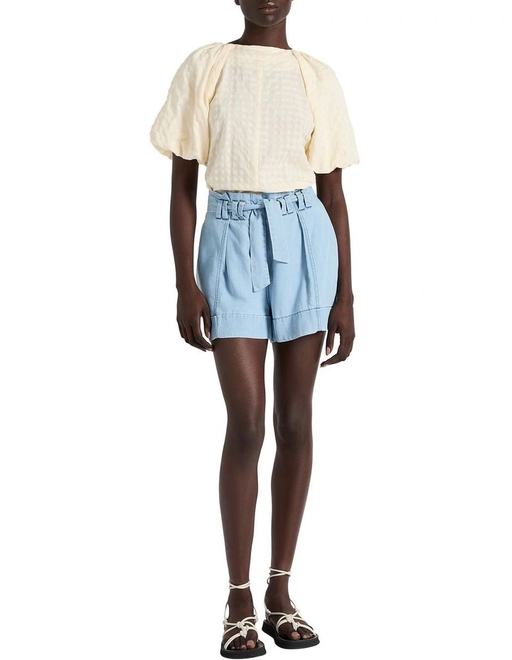 Fiesta Textured Top in Cream image 2