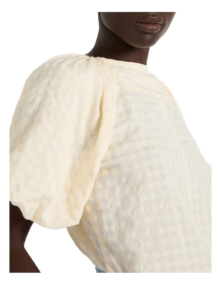 Fiesta Textured Top in Cream image 3