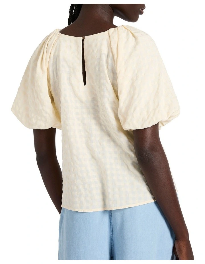 Fiesta Textured Top in Cream image 4