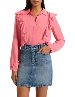 The Get Away Silk Blouse in Attention