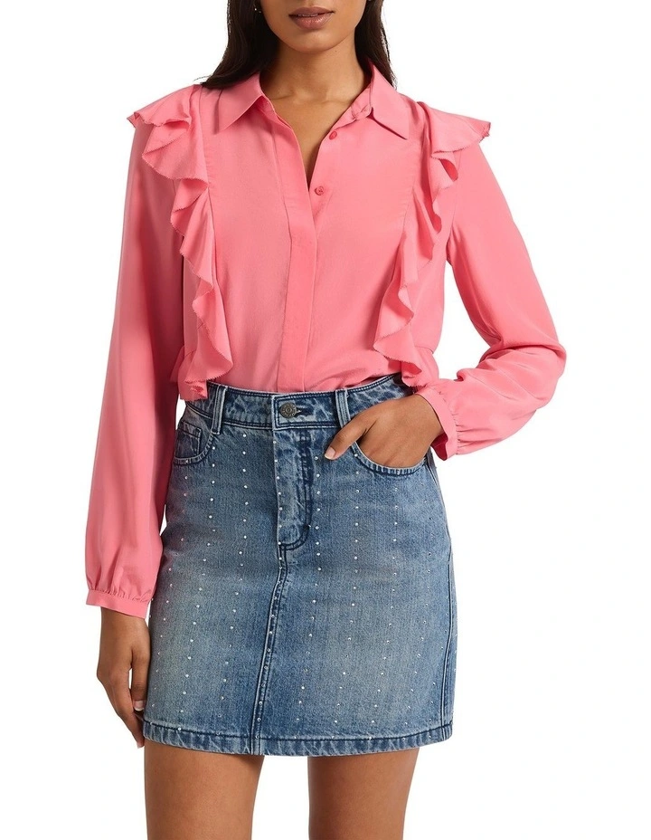 The Get Away Silk Blouse in Attention image 1