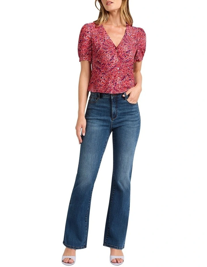 Get Ziggy With It Top in Pink Multi image 2