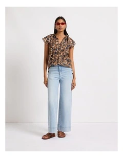Born To Be Wild Top in Brown Multi