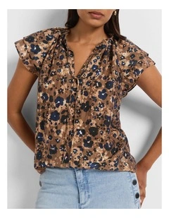 Born To Be Wild Top in Brown Multi