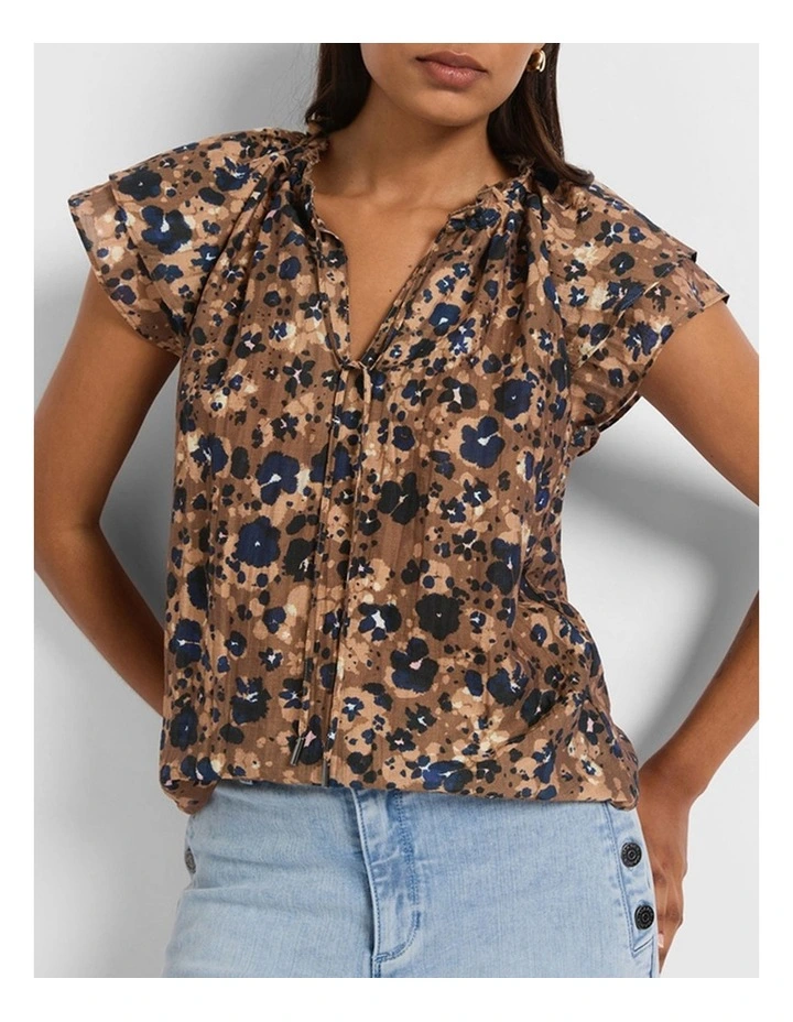 Born To Be Wild Top in Brown Multi image 1