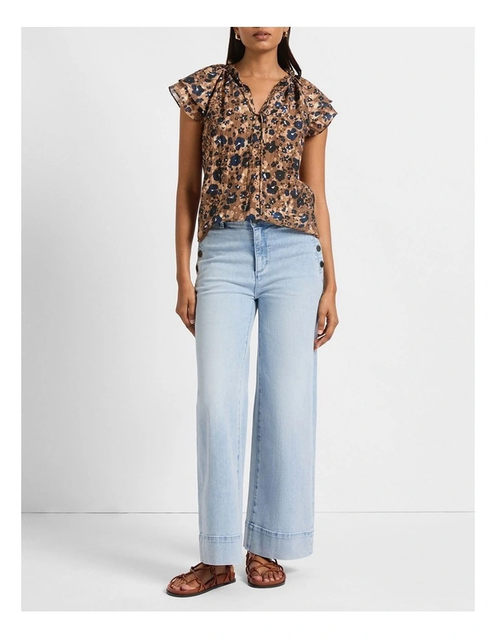 Born To Be Wild Top in Brown Multi image 2