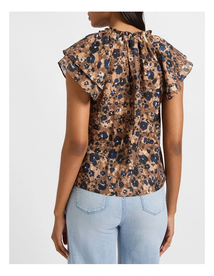 Born To Be Wild Top in Brown Multi image 3