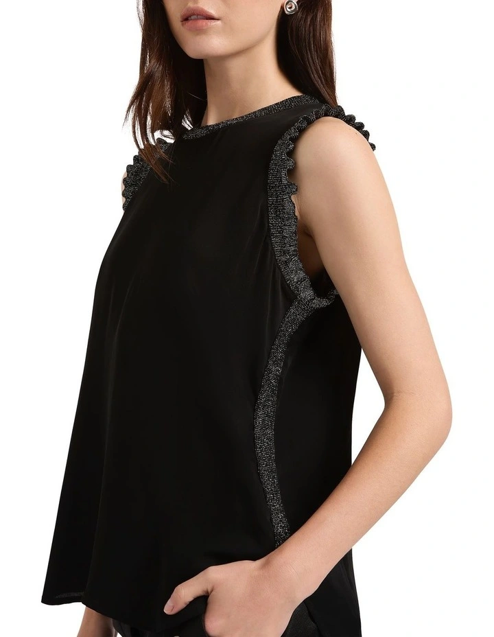 Felicita Tank in Black/Silver image 3