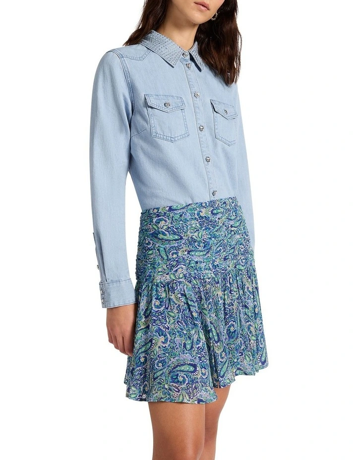 When You're Gone Shirt in Light Chambray image 2
