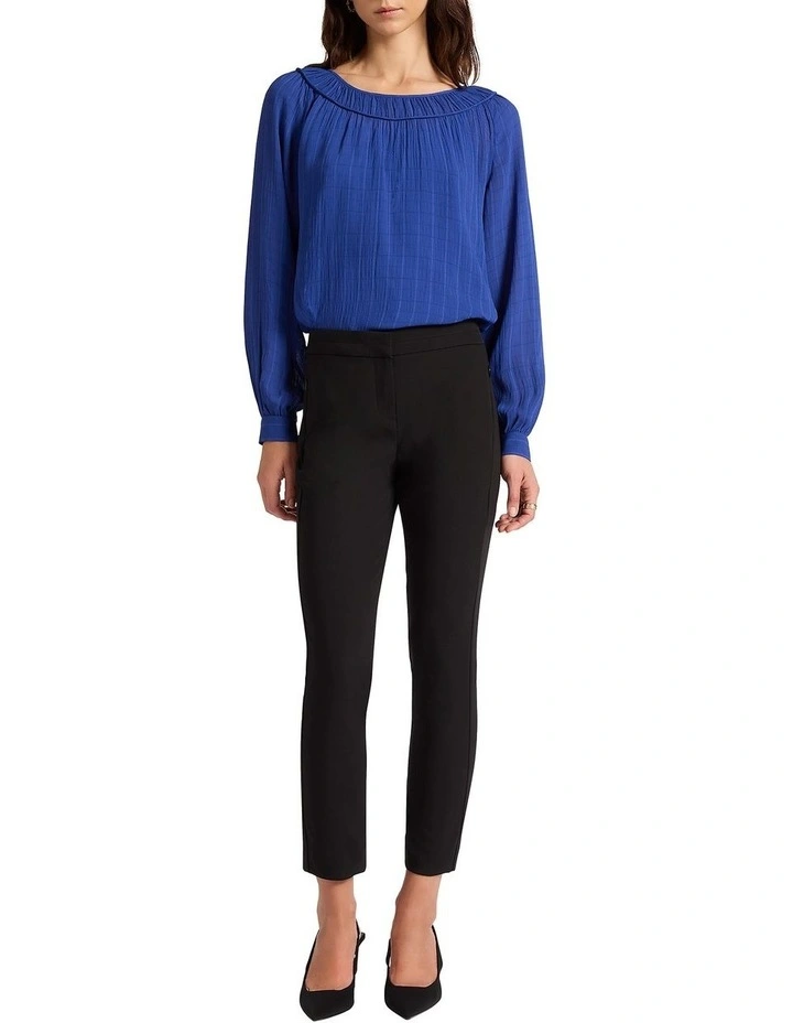 Lacey Jacquard Blouse in Ultramarine image 1