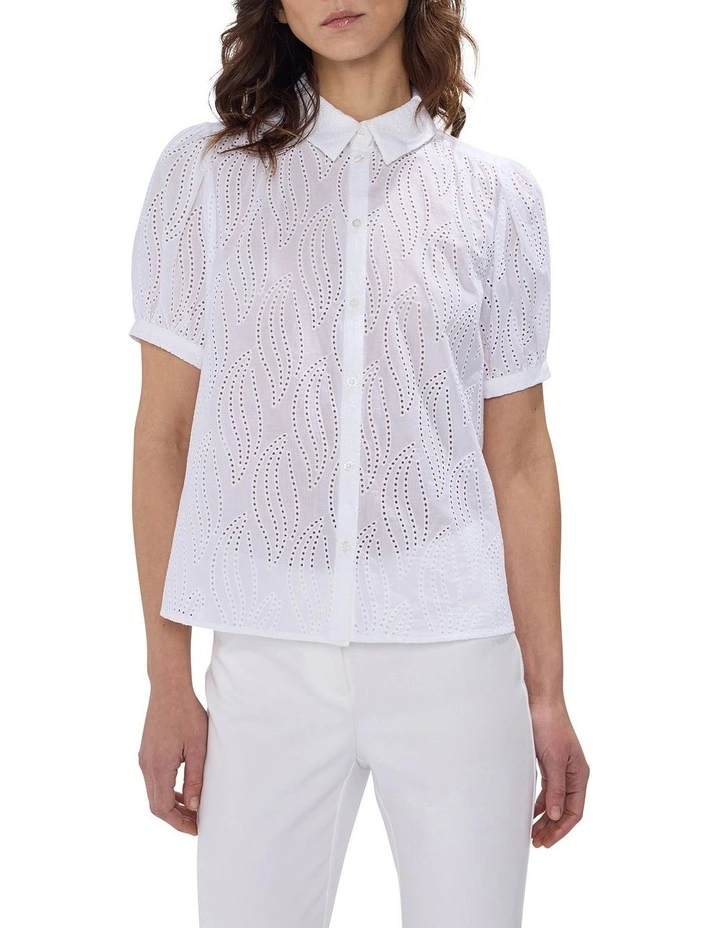 Poirot Cotton Top in Ivory image 1