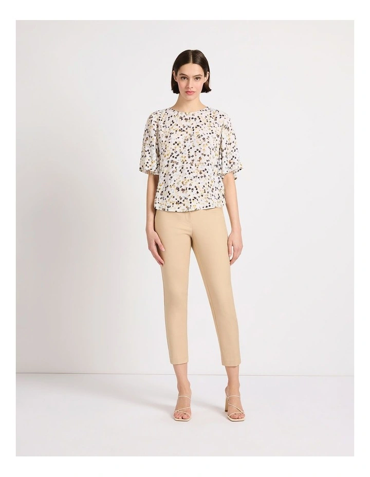 Ditsy On The Nile Top in Neutral Multi image 1