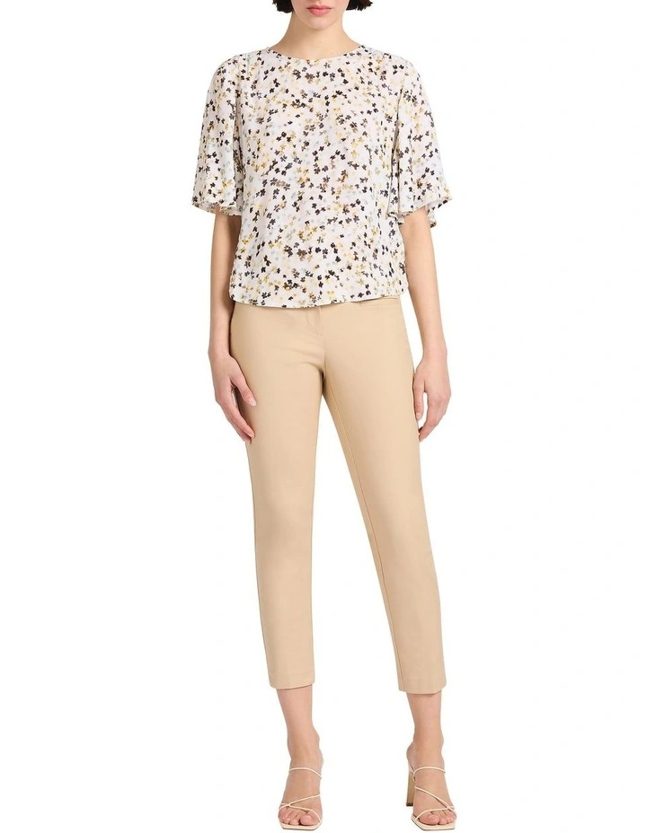 Ditsy On The Nile Top in Neutral Multi image 2