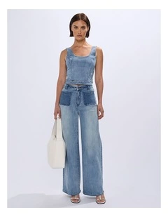 Michelle Denim Top in Bronte Blue