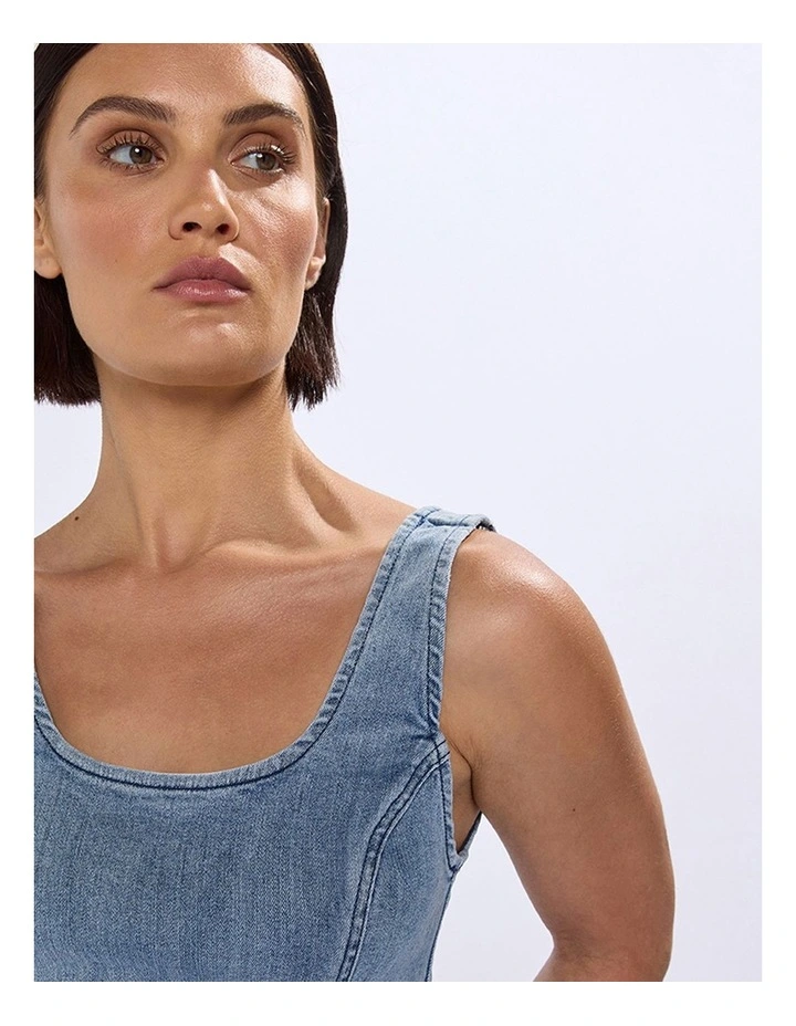Michelle Denim Top in Bronte Blue image 4