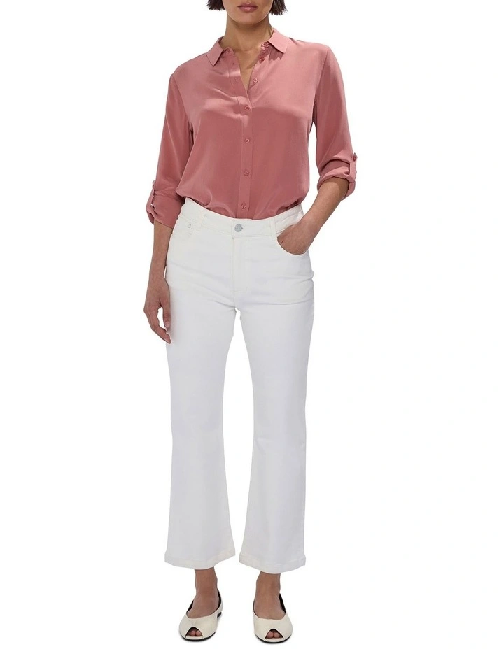 Sofia Silk Shirt in Light Mahogany image 2