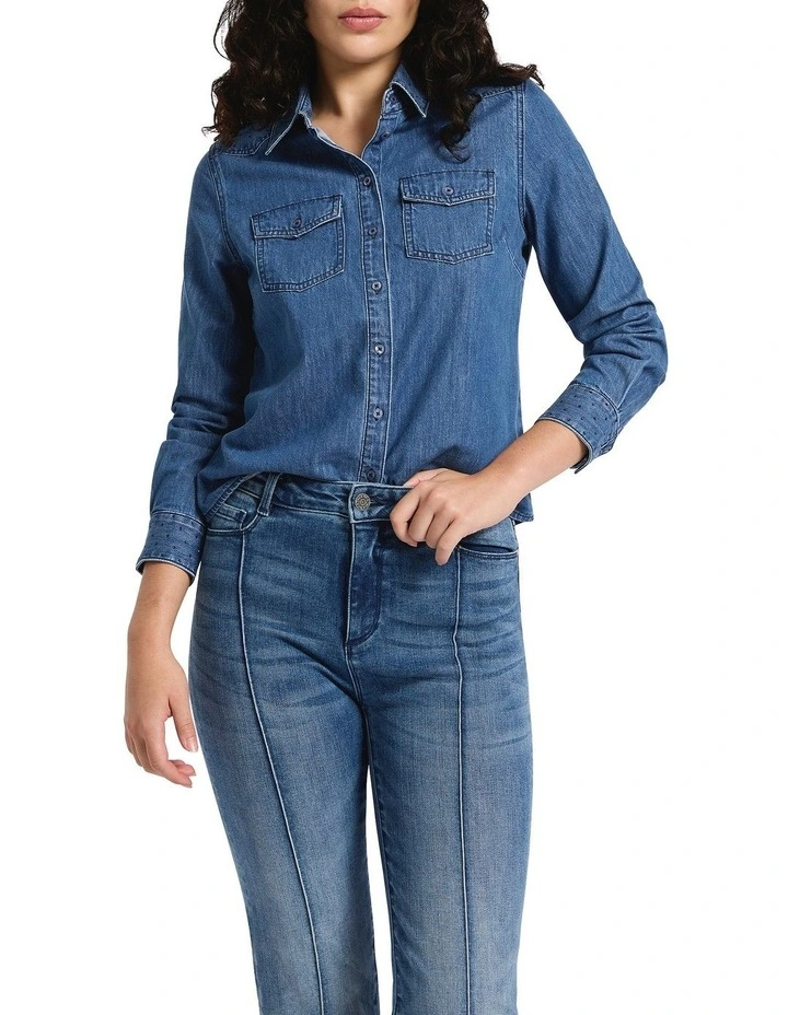 Mosi Denim Shirt in Indigo image 1