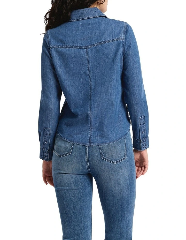 Mosi Denim Shirt in Indigo image 2